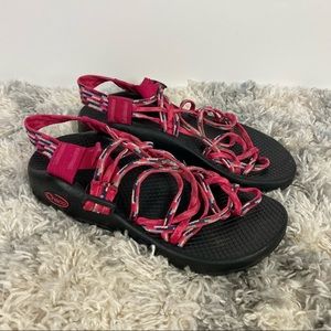 Chaco Pink Rain Raspberry Classic ZX/3 Strappy Sandals Outdoor Hiking Summer